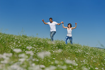 Image showing happy couple in wheat field