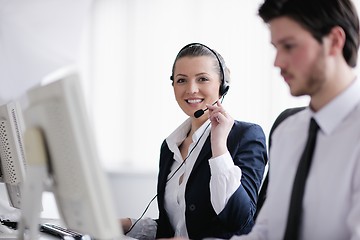 Image showing business people group working in customer and helpdesk office