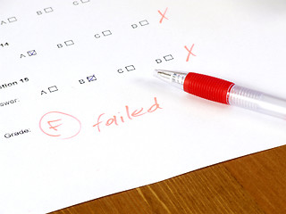 Image showing Failed test - college concept