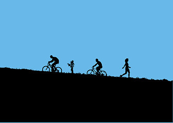 Image showing mountain bikers