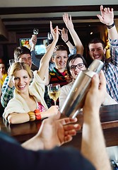 Image showing Group of happy young people