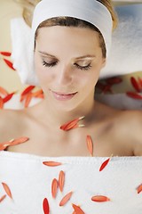 Image showing Beautiful young woman in spa