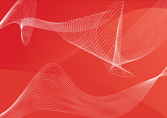 Image showing red  abstract lines background