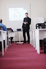 Image showing business man on seminar