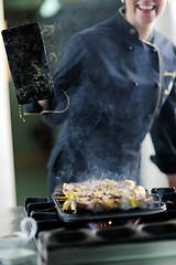 Image showing chef preparing meal