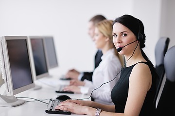 Image showing business people group working in customer and helpdesk office