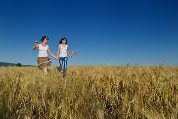 Image showing happy couple in wheat field