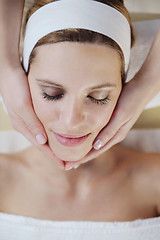 Image showing Beautiful young woman in spa