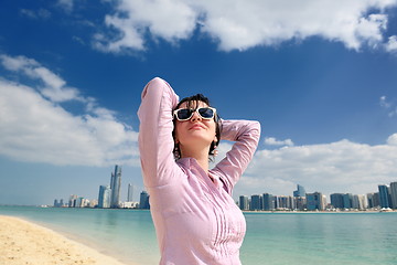 Image showing happy tourist woman