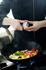 Image showing chef preparing meal