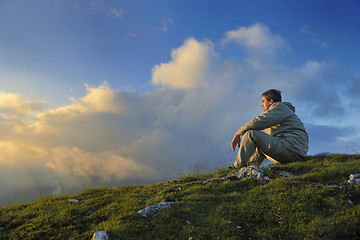 Image showing fresh sunrise at mountain