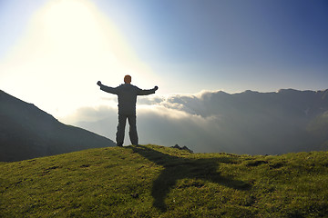 Image showing fresh sunrise at mountain