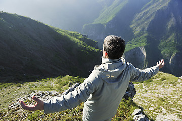 Image showing fresh sunrise at mountain