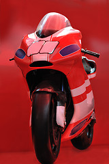 Image showing red motor bike