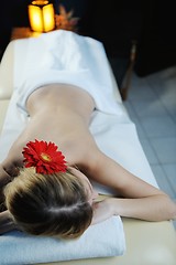 Image showing Beautiful young woman in spa