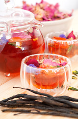 Image showing Herbal natural floral tea infusion with dry flowers