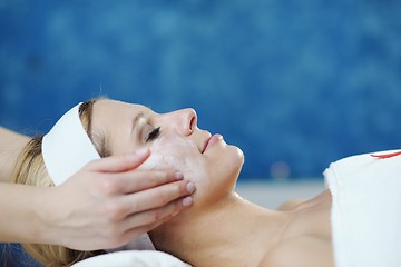 Image showing Beautiful young woman in spa