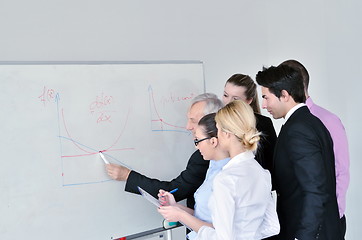 Image showing Senior business man giving a presentation