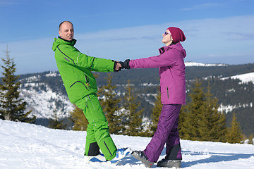 Image showing couple winter ski