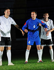 Image showing football players in action for the ball