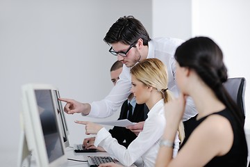 Image showing business people group working in customer and helpdesk office