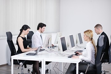 Image showing business people group working in customer and help desk office