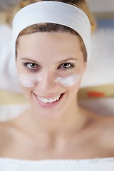 Image showing Beautiful young woman in spa