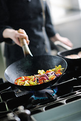 Image showing chef preparing meal