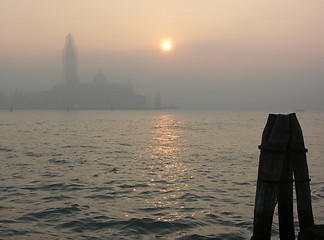 Image showing Foggy day in Venice