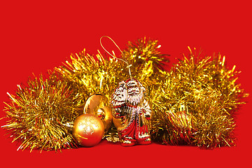 Image showing Tinsel and baubles