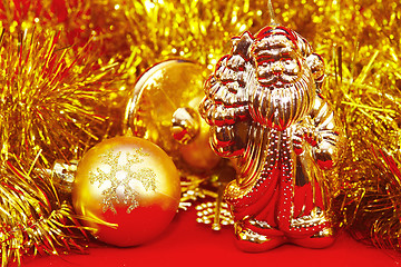 Image showing Tinsel and baubles