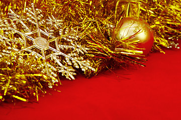 Image showing Tinsel and baubles