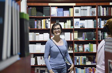 Image showing female in library