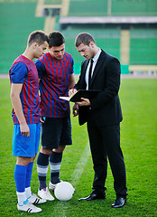 Image showing professional sport manager and coach