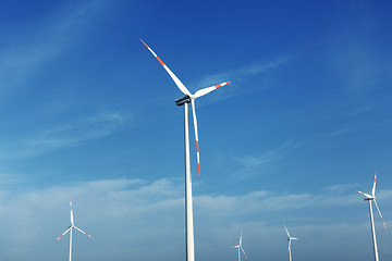 Image showing wind turbine generating eco electricity