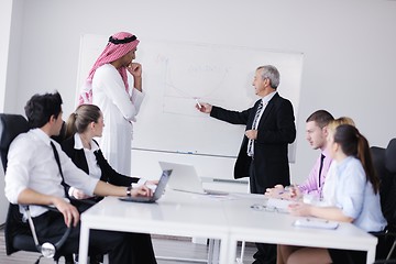 Image showing Arabic business man at meeting