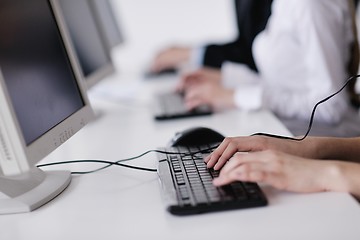 Image showing business people group working in customer and helpdesk office