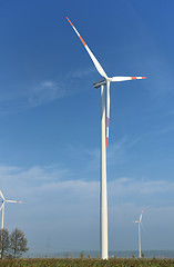 Image showing wind turbine generating eco electricity