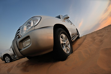 Image showing desert safari vehicles