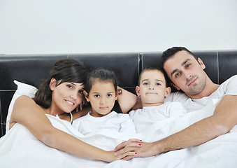 Image showing happy young Family in their bedroom