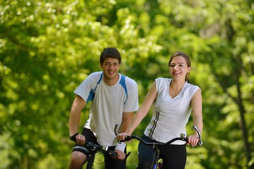 Image showing Young couple jogging