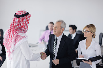 Image showing Arabic business man at meeting