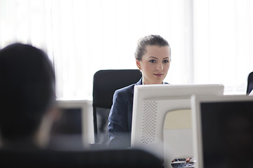 Image showing business people group working in customer and help desk office