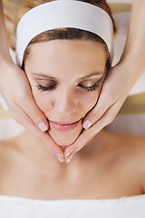 Image showing Beautiful young woman in spa