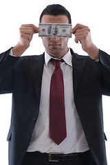 Image showing Business man holding money