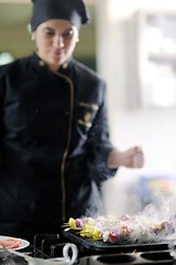 Image showing chef preparing meal