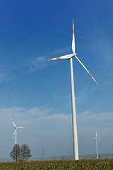 Image showing wind turbine generating eco electricity