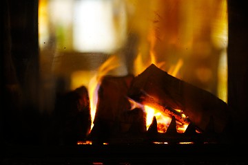 Image showing fireplace flame background