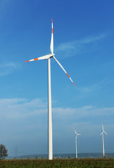 Image showing wind turbine generating eco electricity