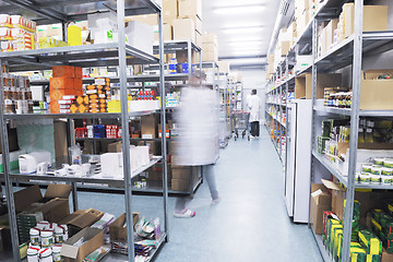 Image showing medical factory  supplies storage indoor